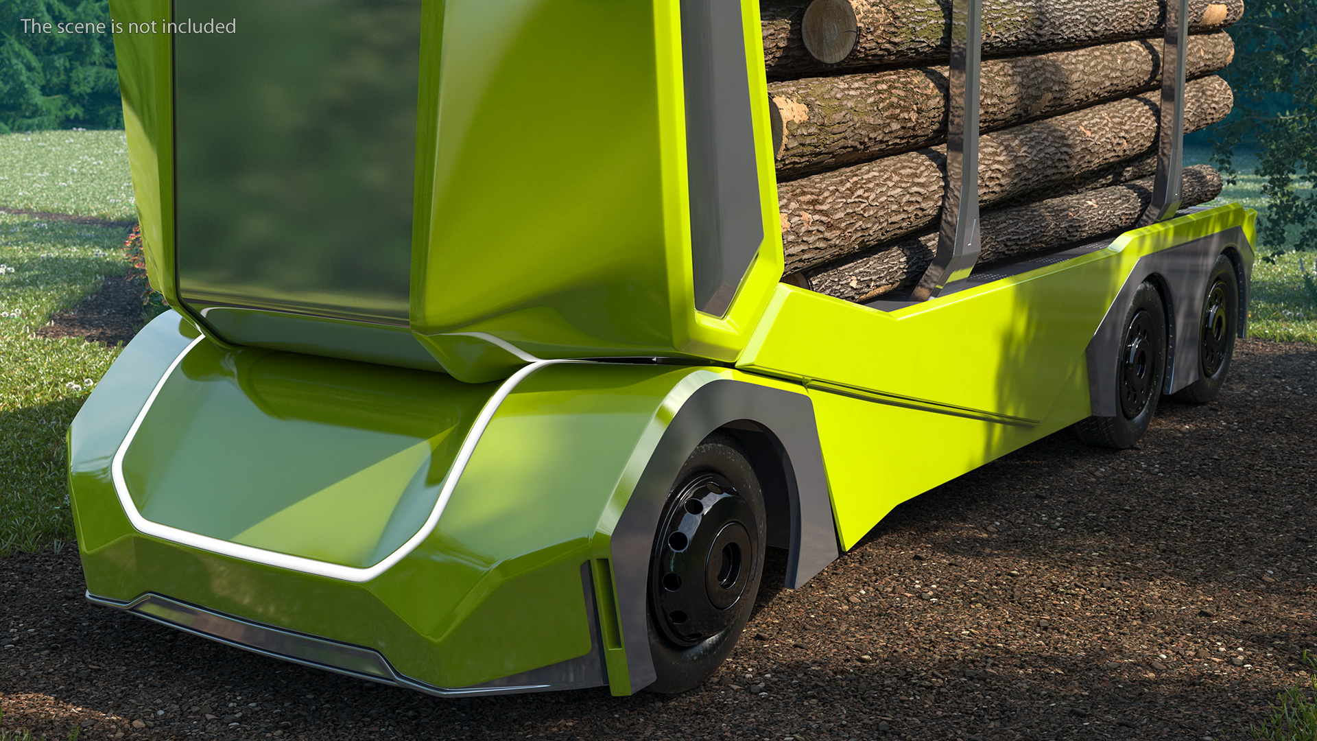 3D Self Driving Logging Truck