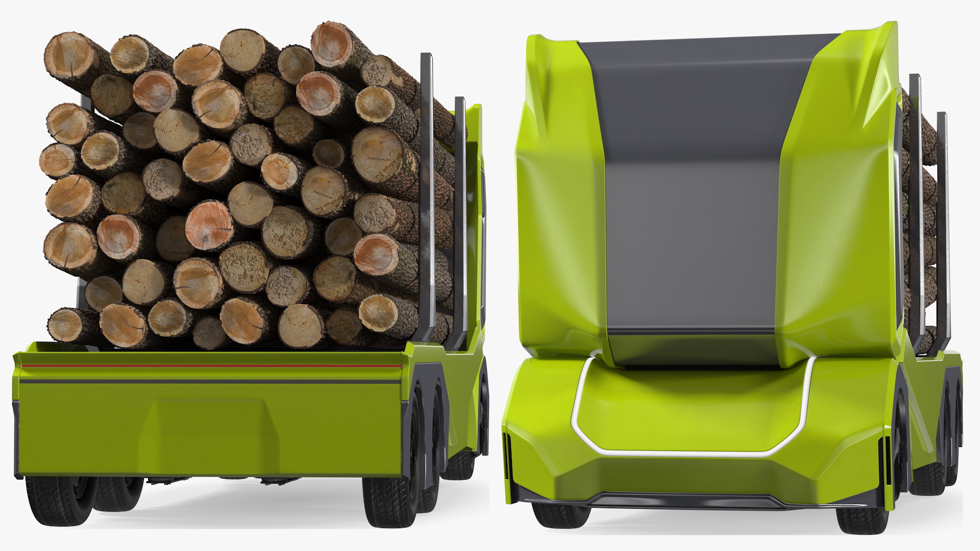 3D Self Driving Logging Truck