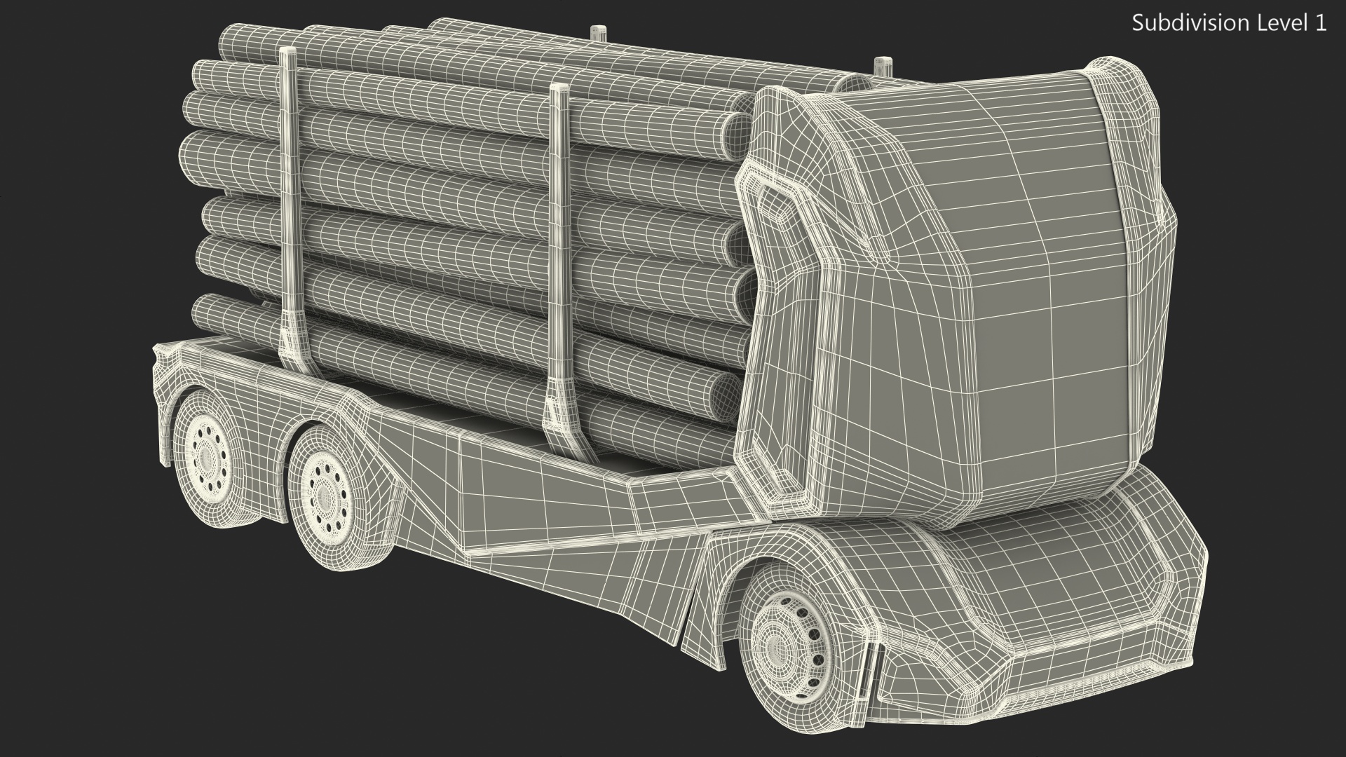 3D Self Driving Logging Truck