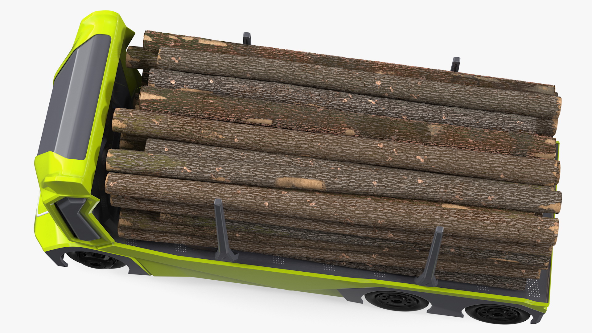 3D Self Driving Logging Truck