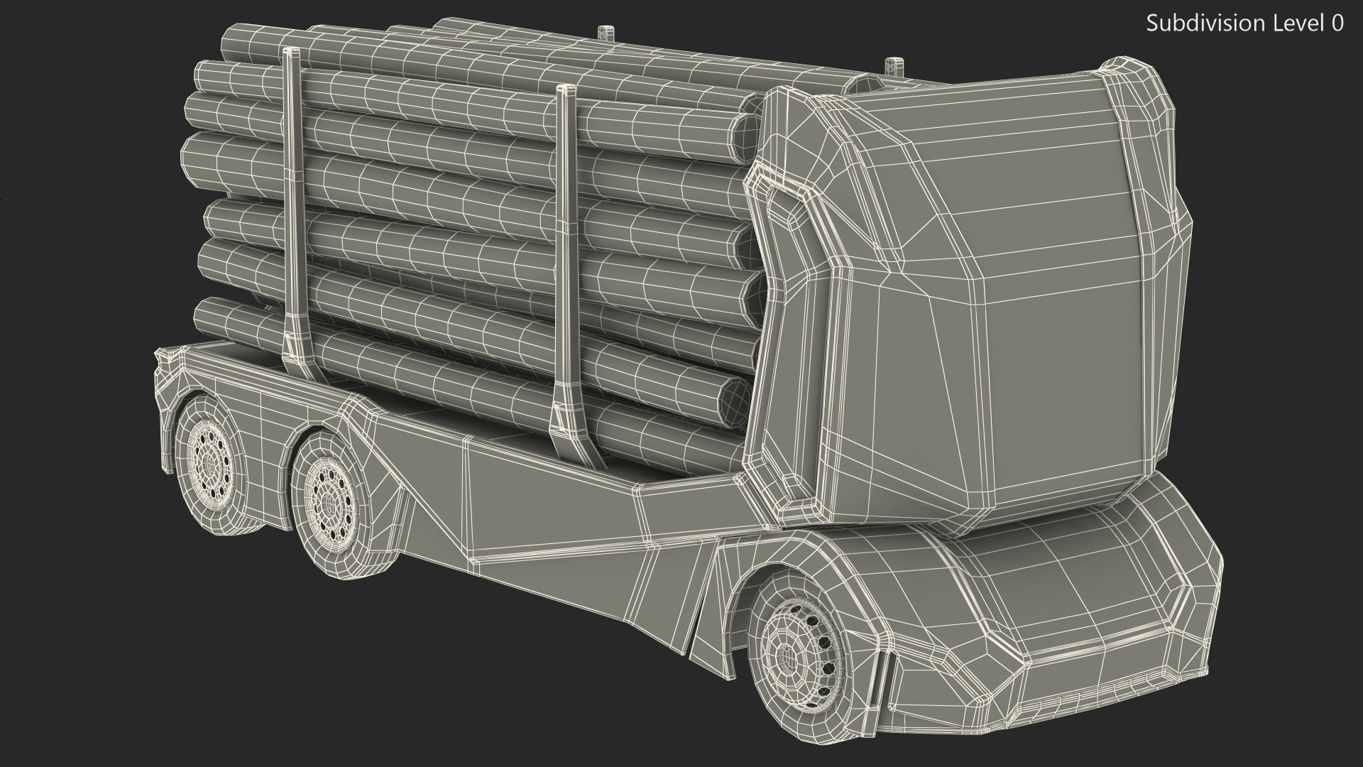 3D Self Driving Logging Truck