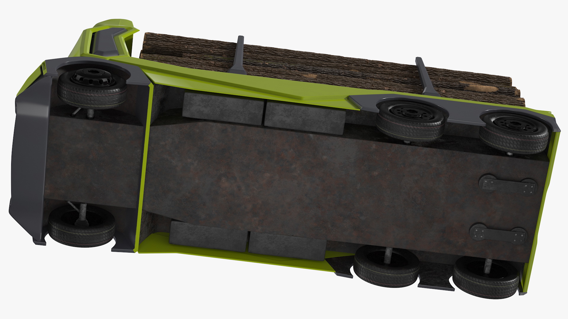 3D Self Driving Logging Truck