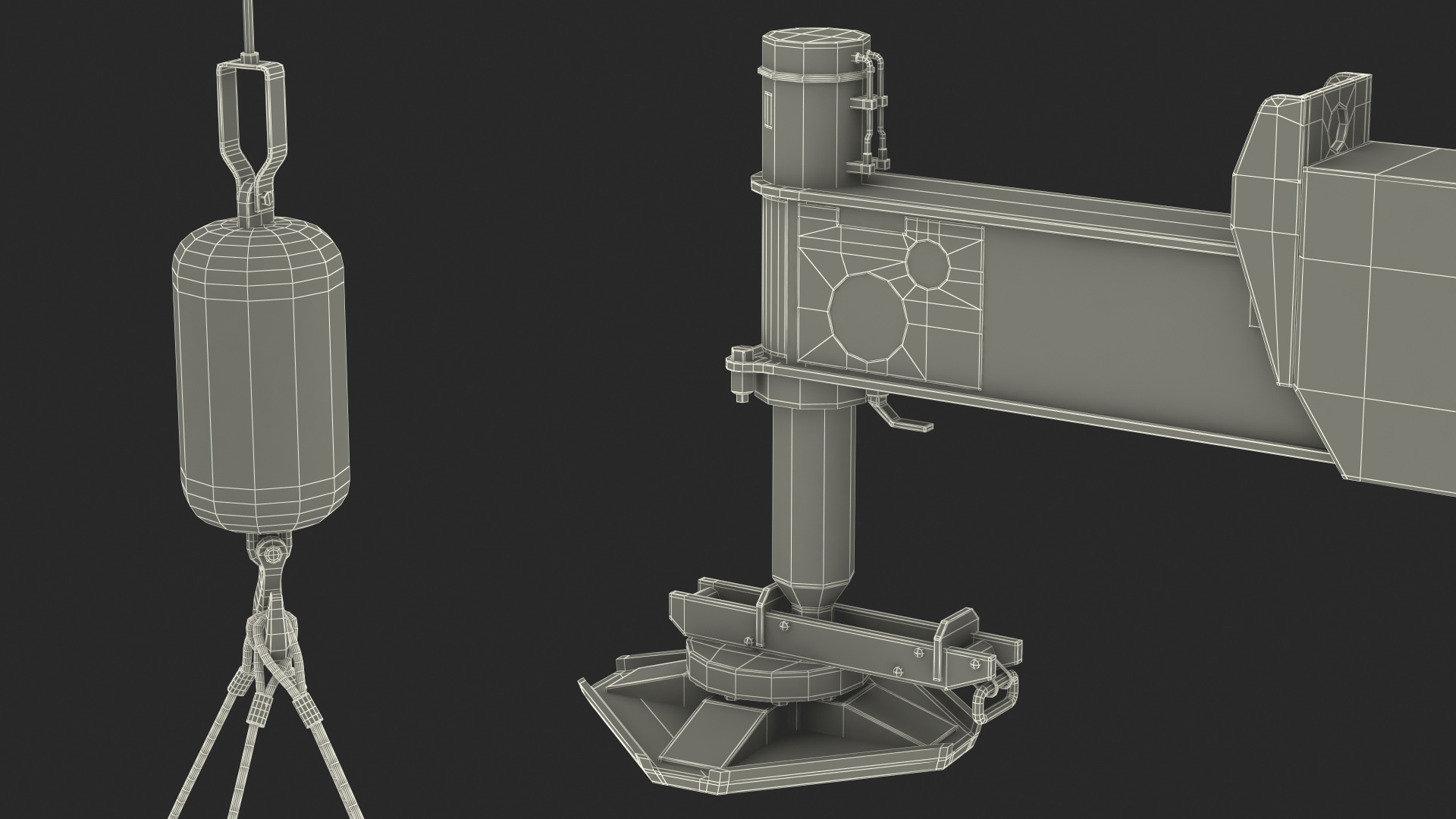 3D Mobile Crane Liebherr With Load Rigged model