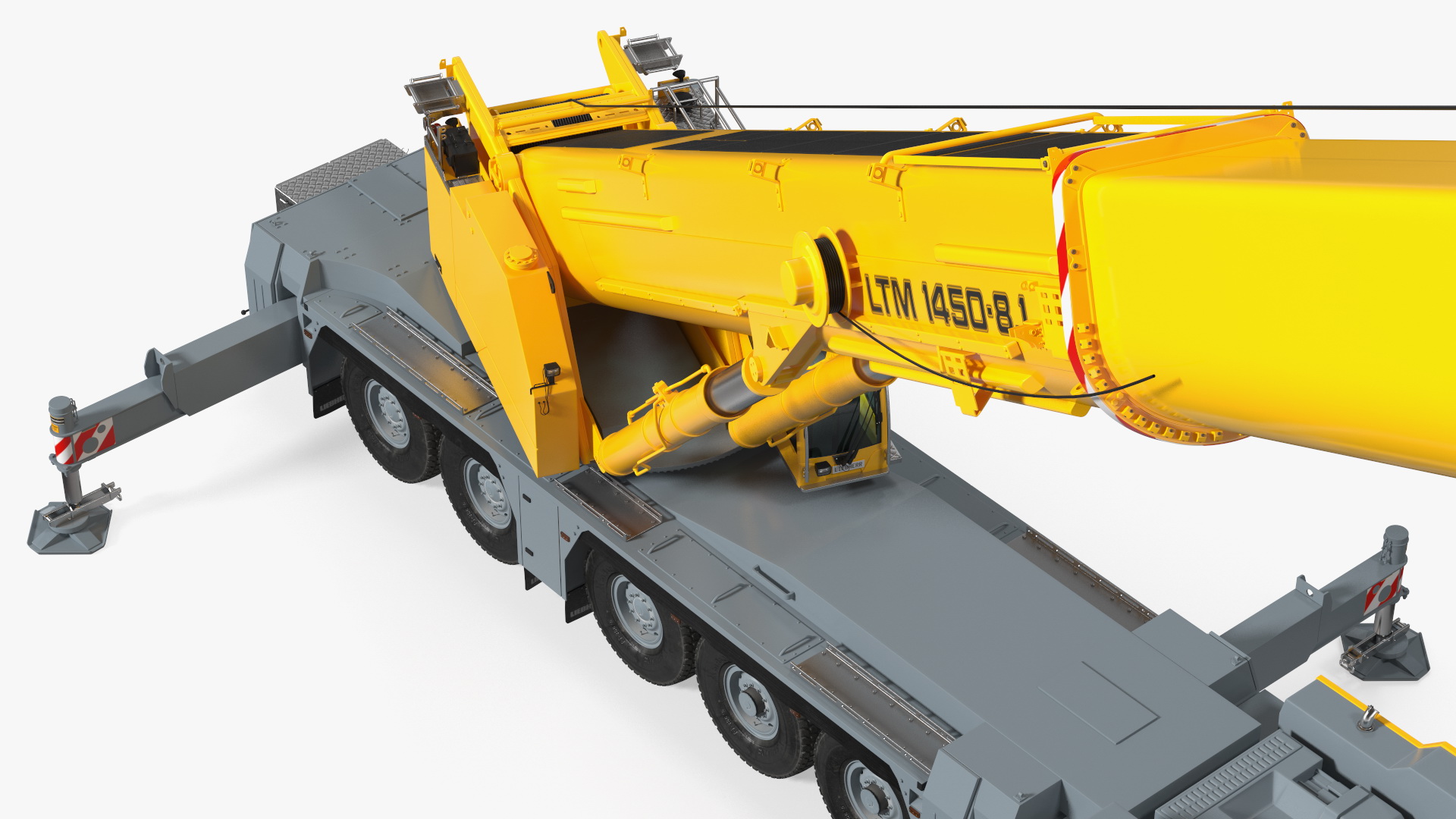 3D Mobile Crane Liebherr With Load Rigged model