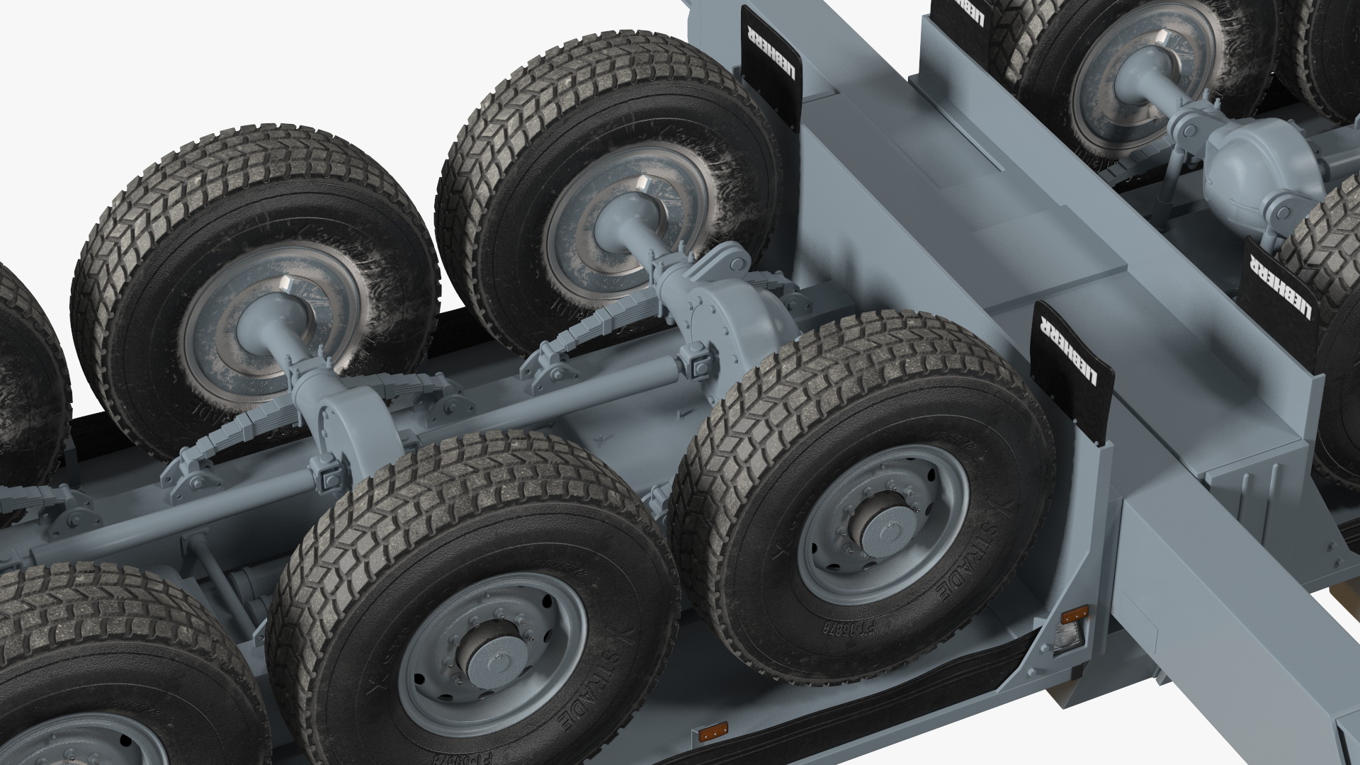 3D Mobile Crane Liebherr With Load Rigged model