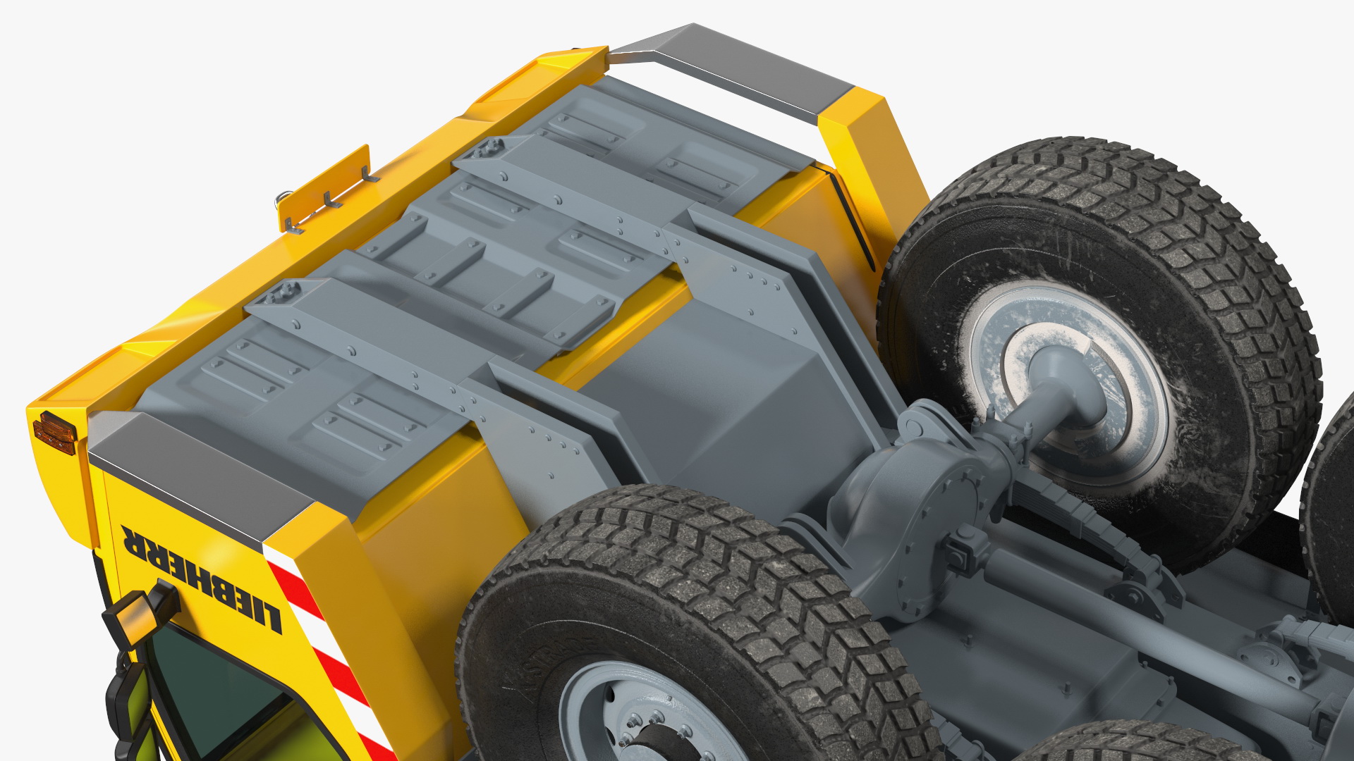3D Mobile Crane Liebherr With Load Rigged model