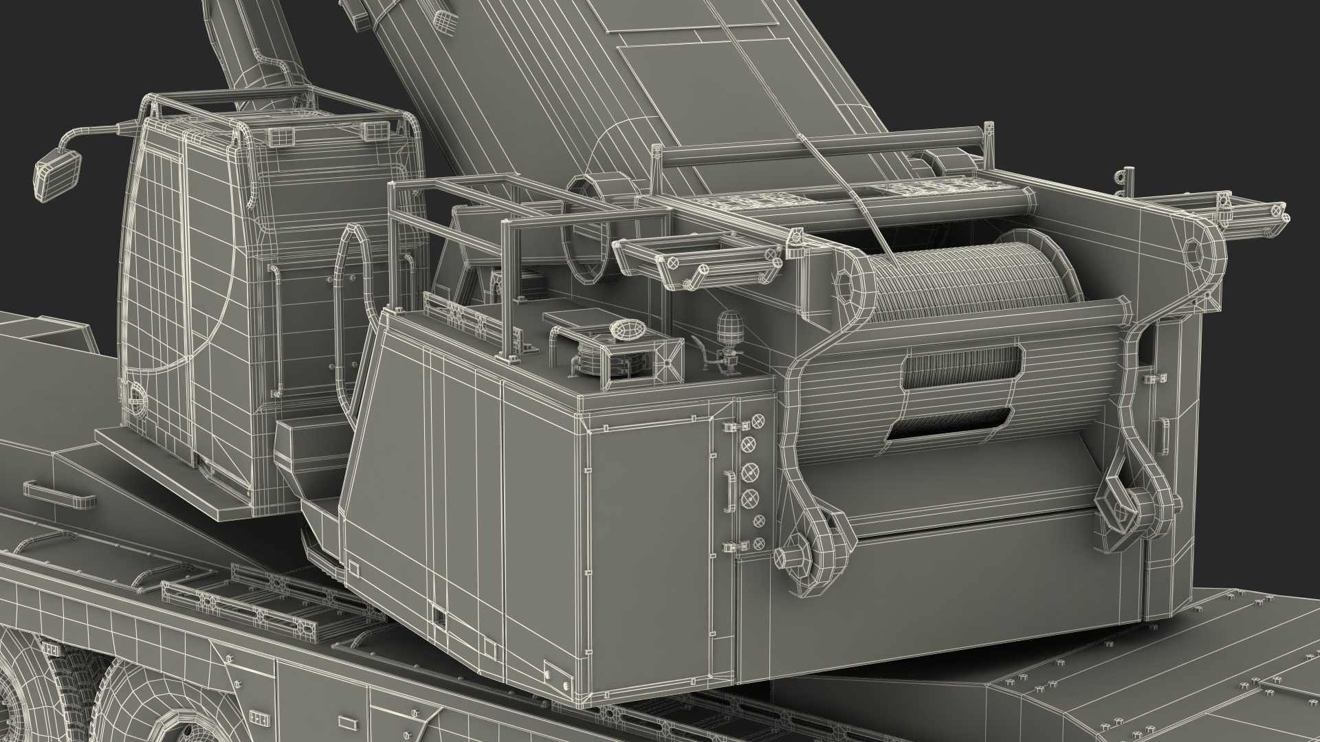 3D Mobile Crane Liebherr With Load Rigged model