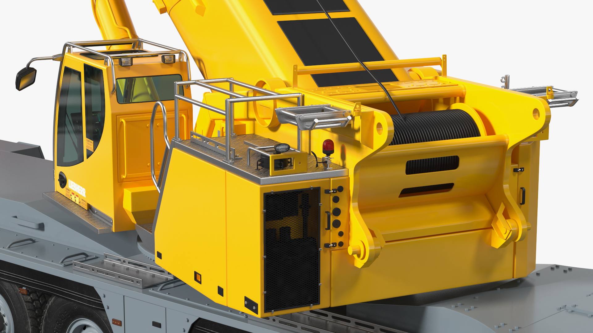 3D Mobile Crane Liebherr With Load Rigged model