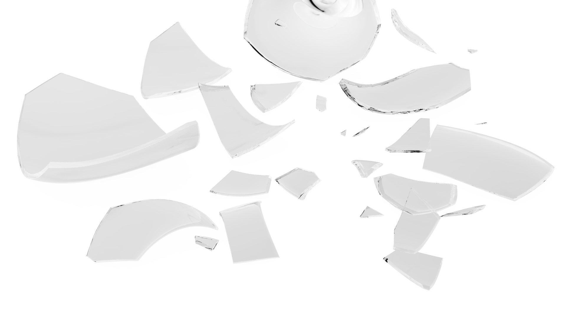 Broken Wine Glass 3D