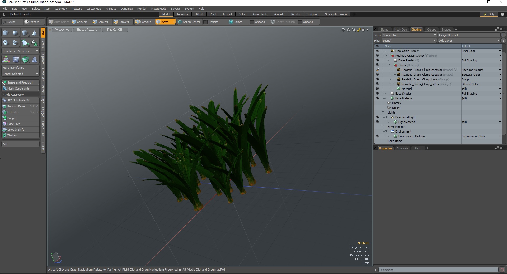 3D Realistic Grass Clump