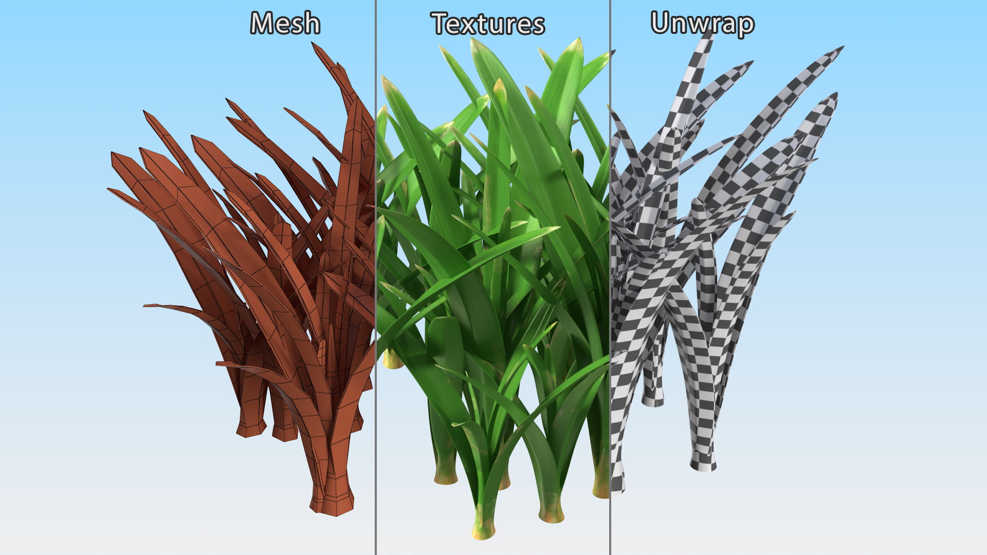 3D Realistic Grass Clump