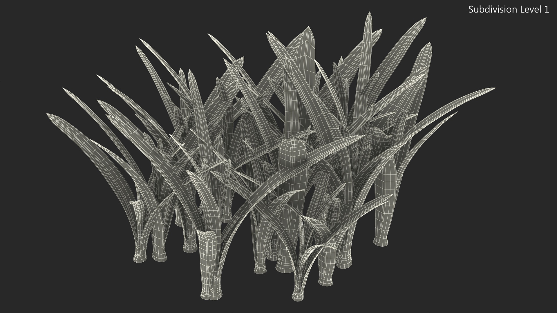 3D Realistic Grass Clump