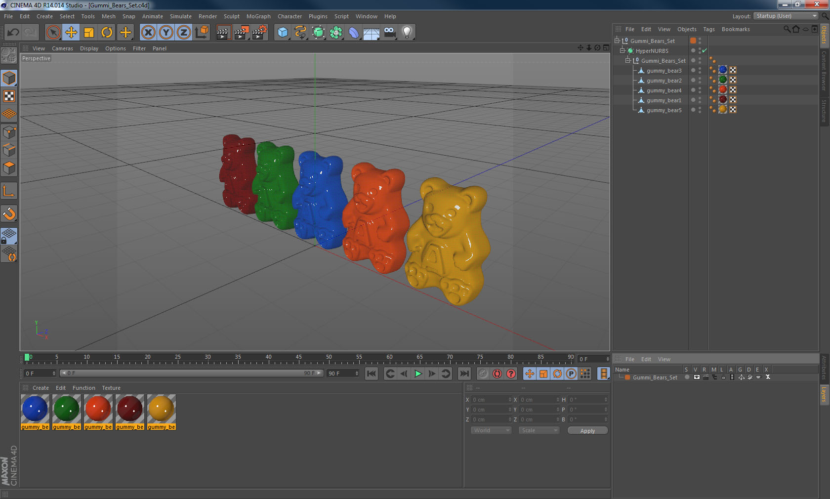 3D model Gummi Bears Set