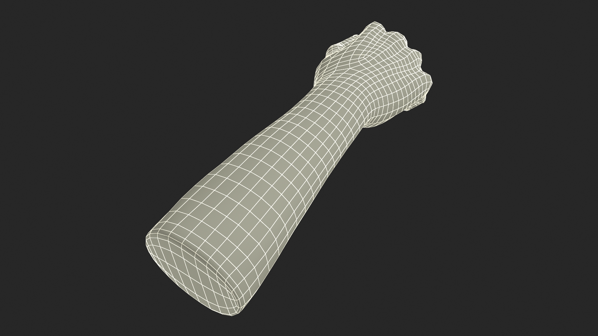 3D Caucasian Man Hand Fist model