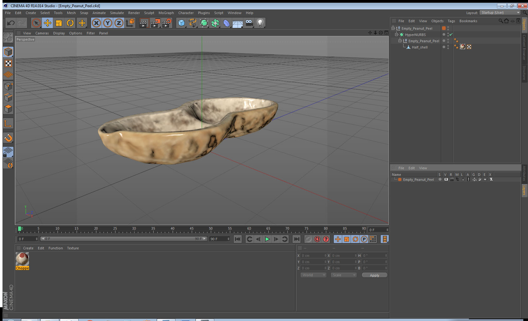 Empty Peanut Peel 3D