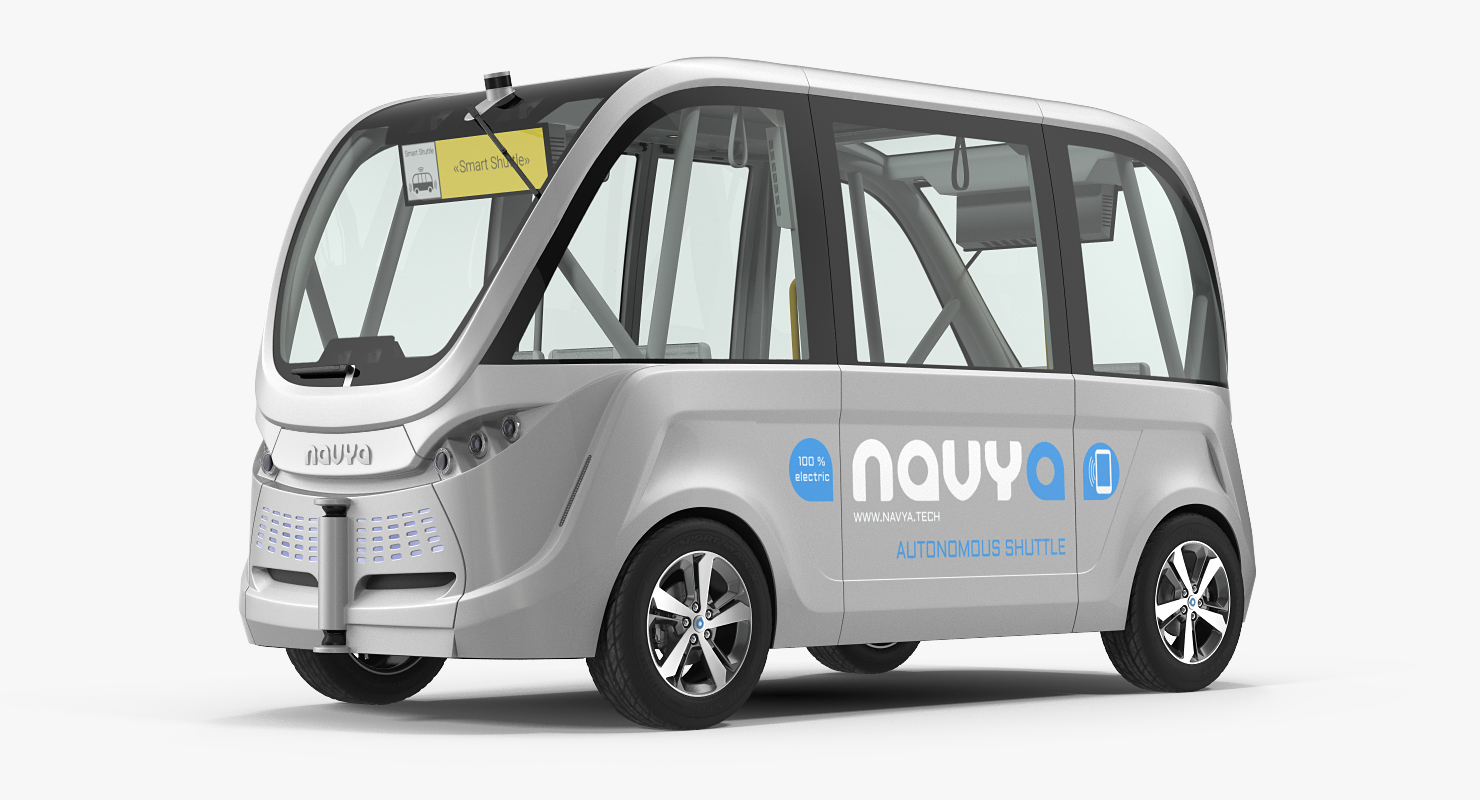 3D model Autonomous Electric Vehicle Navya Arma Rigged