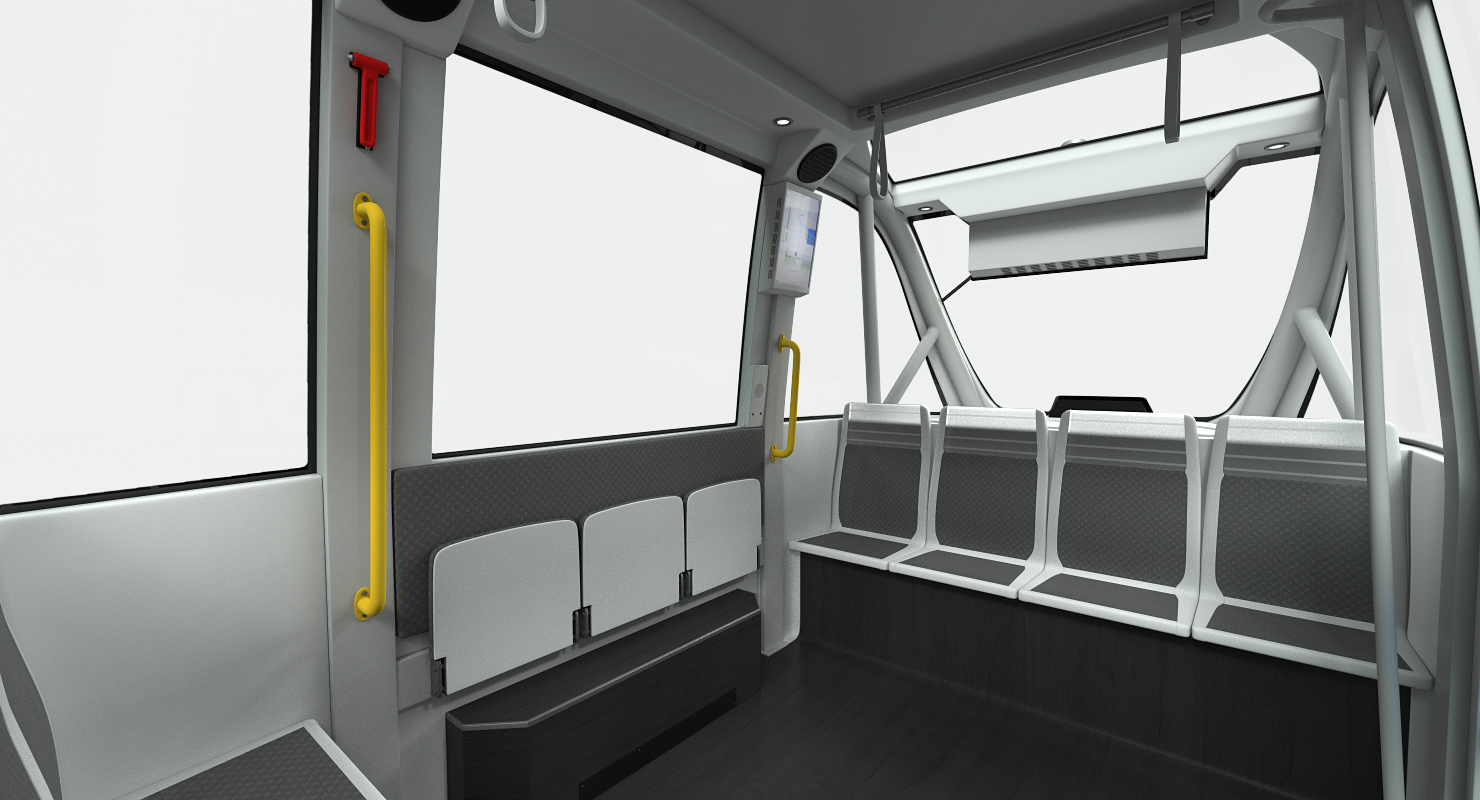 3D model Autonomous Electric Vehicle Navya Arma Rigged