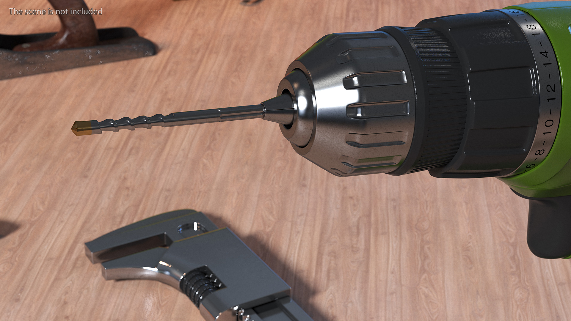 3D model Black and Decker Cordless Drill with Drill Bit Set