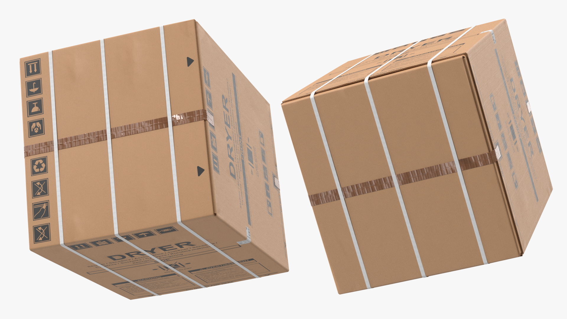 Dryer Cardboard Box 3D model