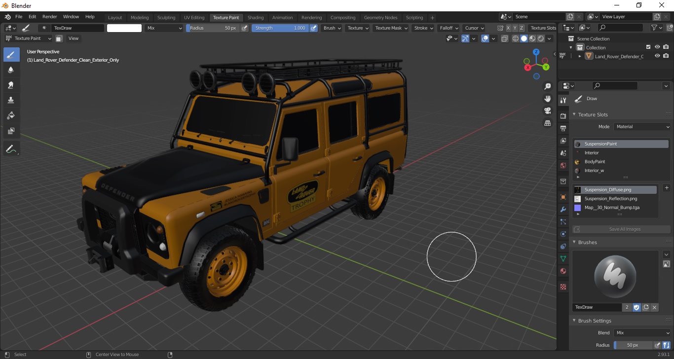 Land Rover Defender Clean Exterior Only 3D model