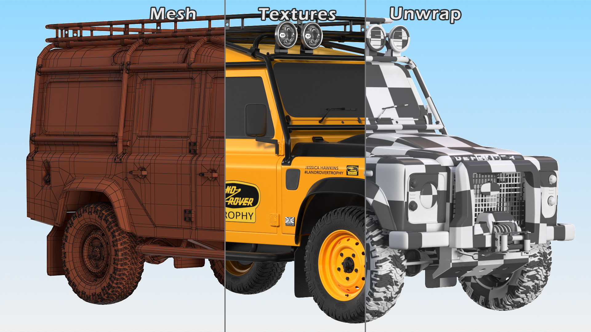 Land Rover Defender Clean Exterior Only 3D model