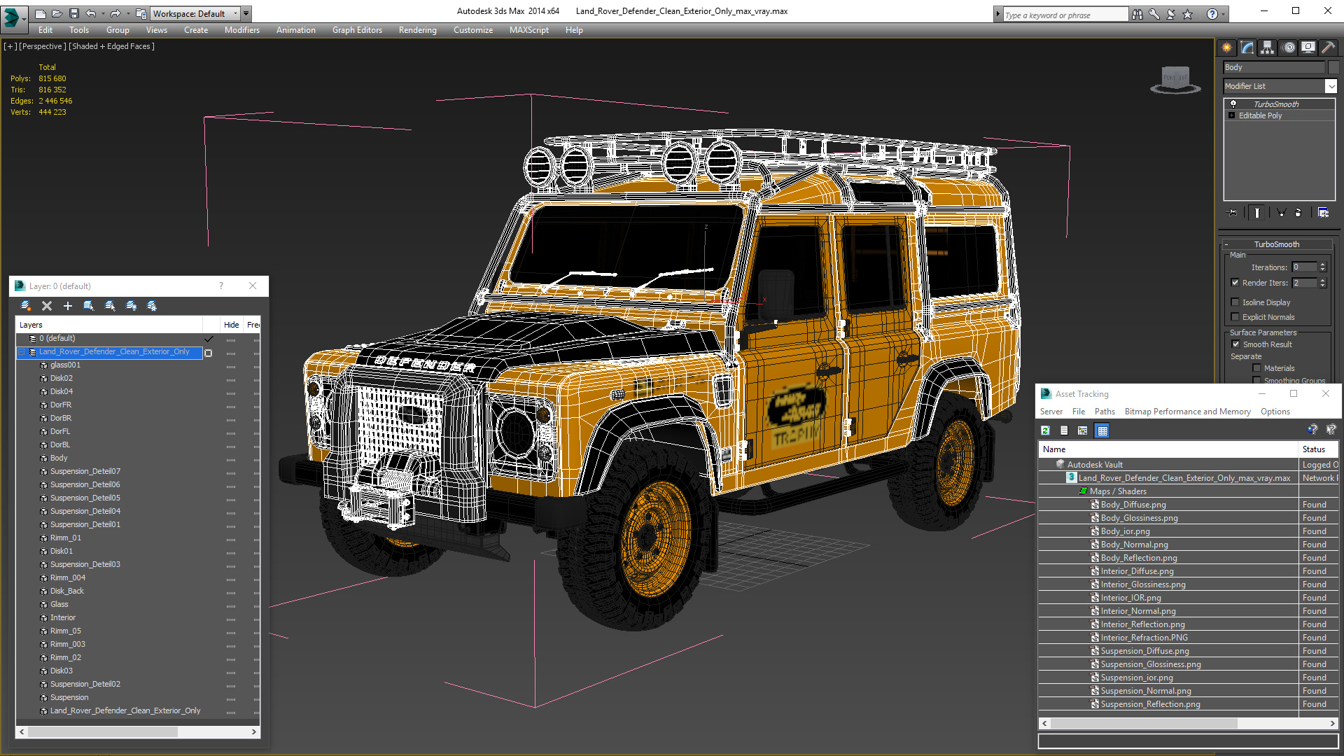 Land Rover Defender Clean Exterior Only 3D model