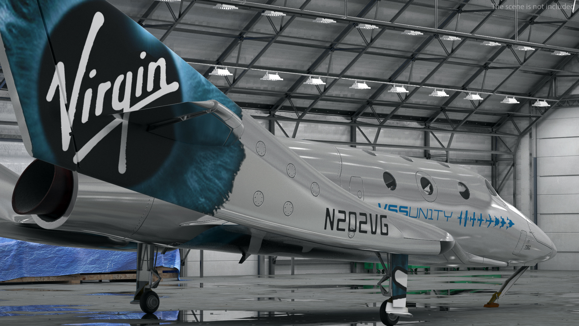 3D VSS Imagine Virgin Galactic SpaceShip III