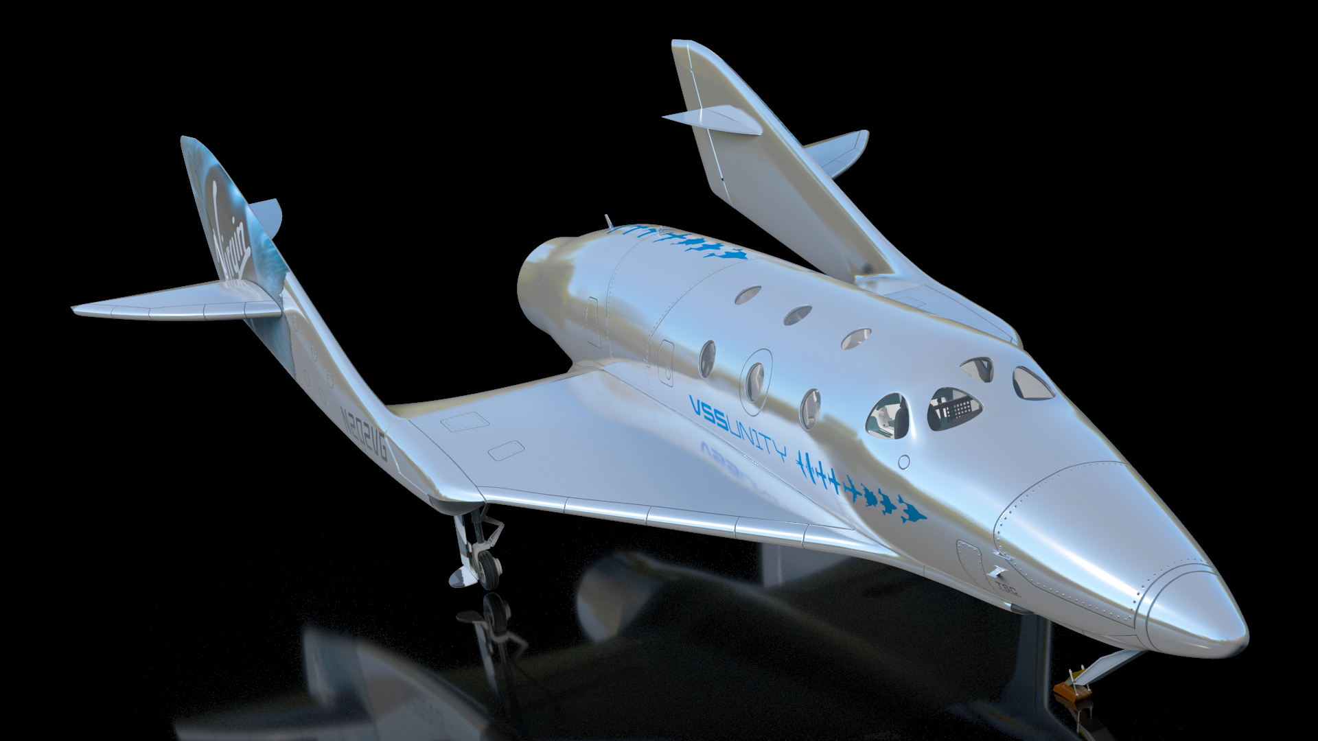3D VSS Imagine Virgin Galactic SpaceShip III