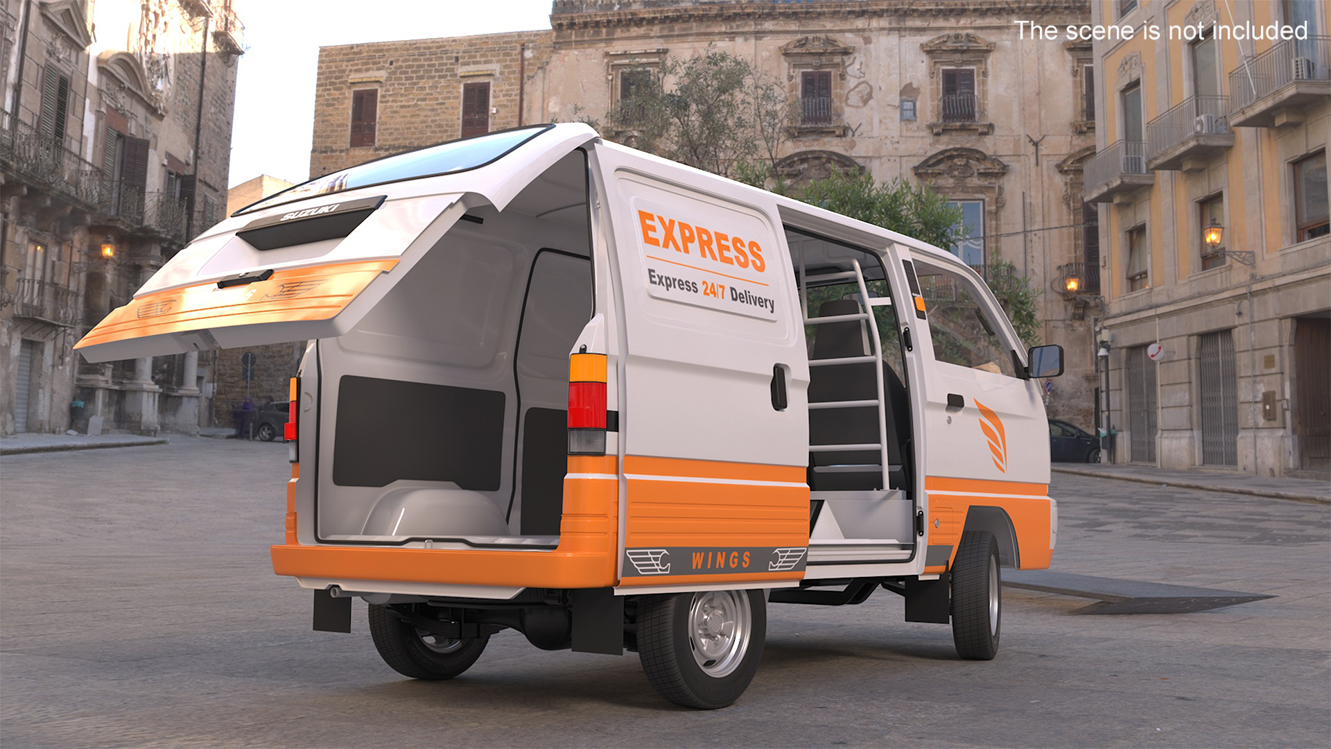 3D Suzuki Super Carry Express Delivery Van Rigged