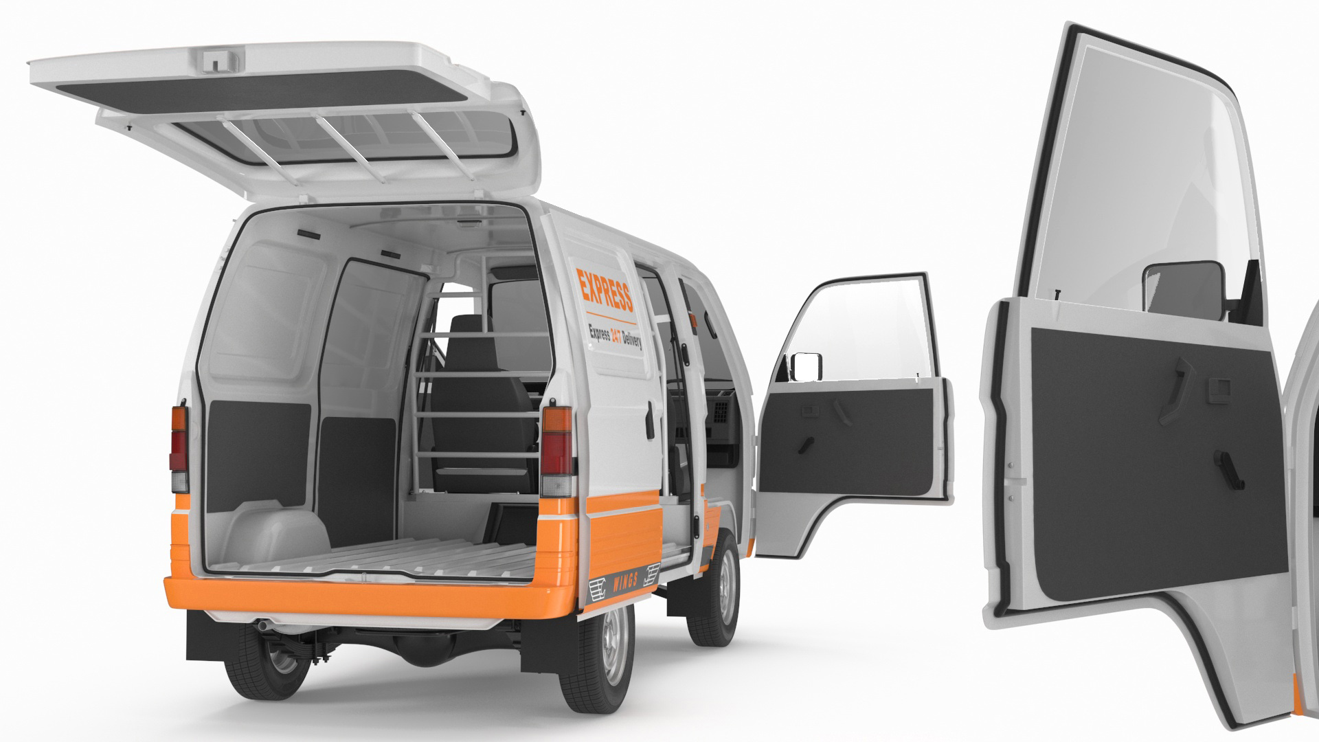3D Suzuki Super Carry Express Delivery Van Rigged