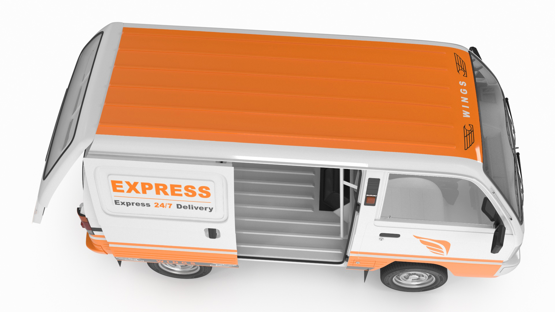3D Suzuki Super Carry Express Delivery Van Rigged