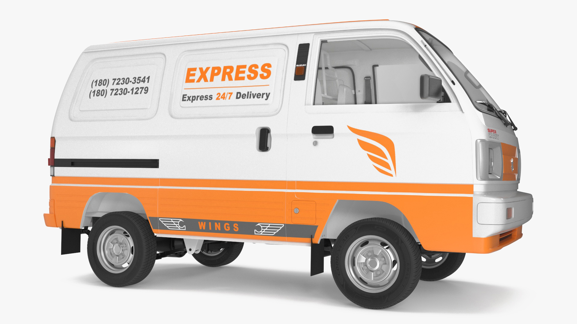 3D Suzuki Super Carry Express Delivery Van Rigged