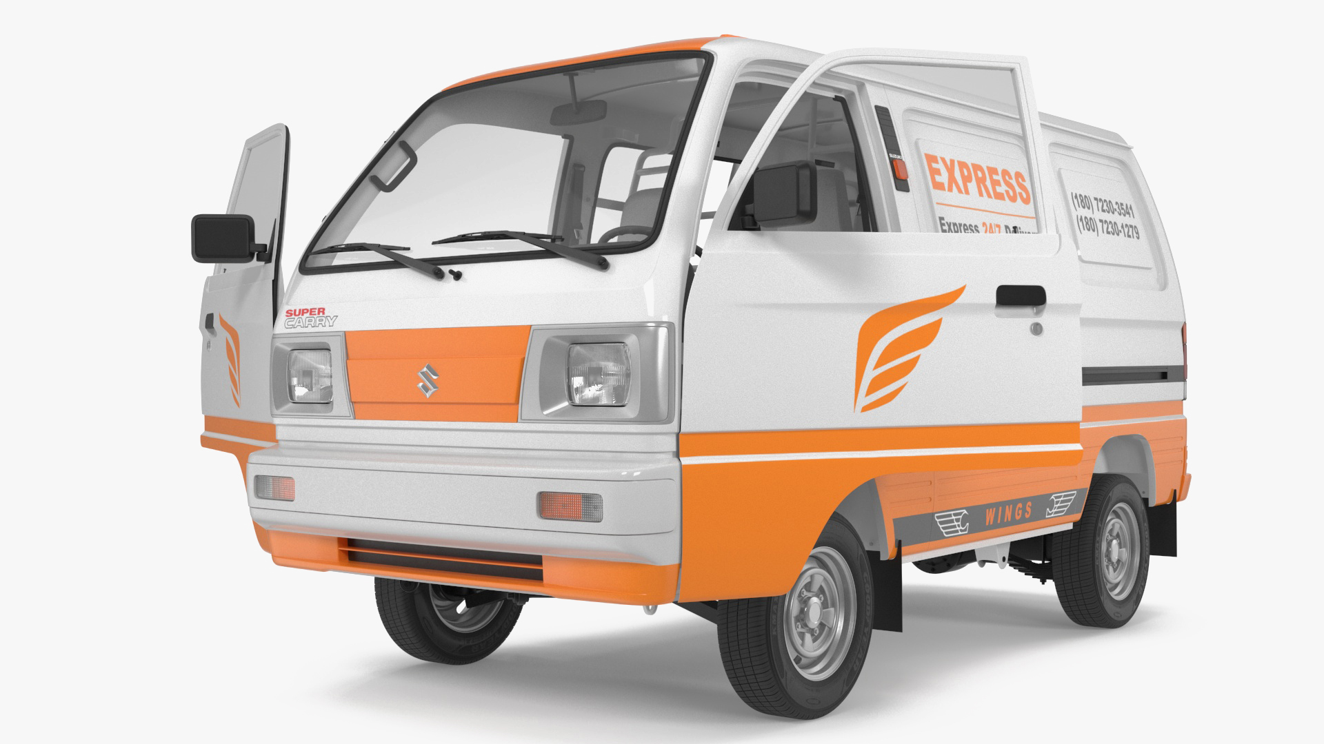 3D Suzuki Super Carry Express Delivery Van Rigged