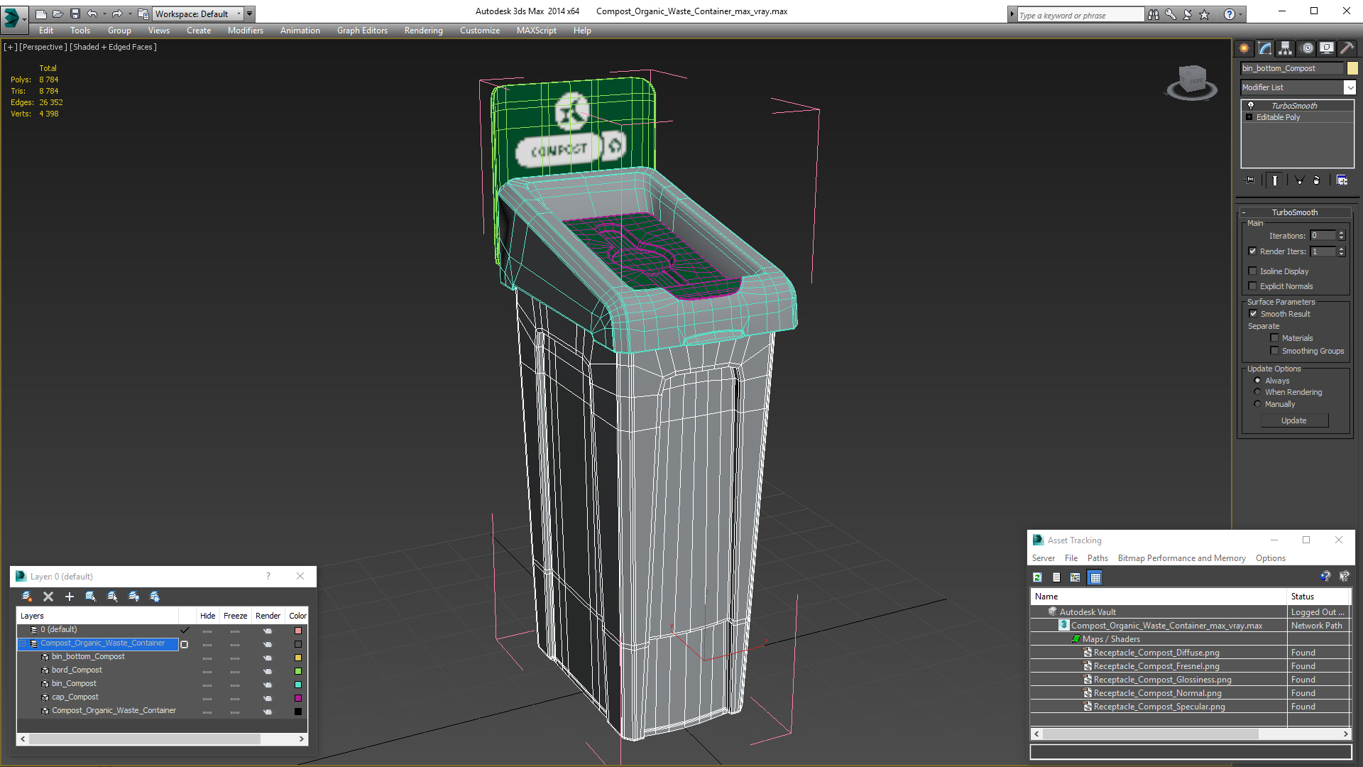 3D Compost Organic Waste Container