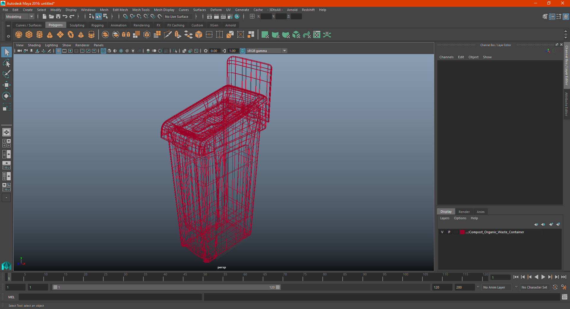 3D Compost Organic Waste Container