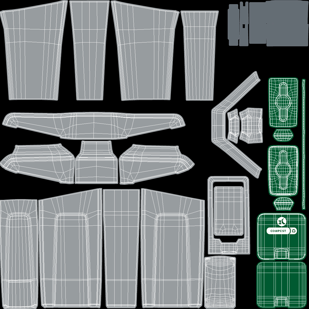 3D Compost Organic Waste Container