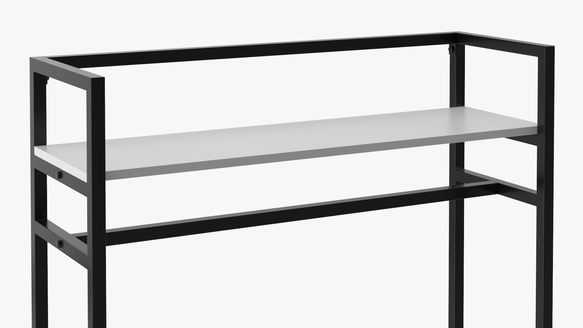 Cloth Rack with Shelf Black 3D
