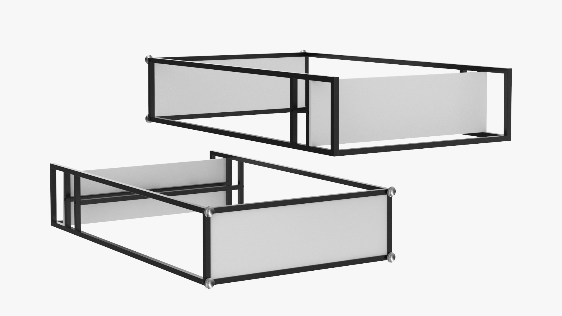 Cloth Rack with Shelf Black 3D