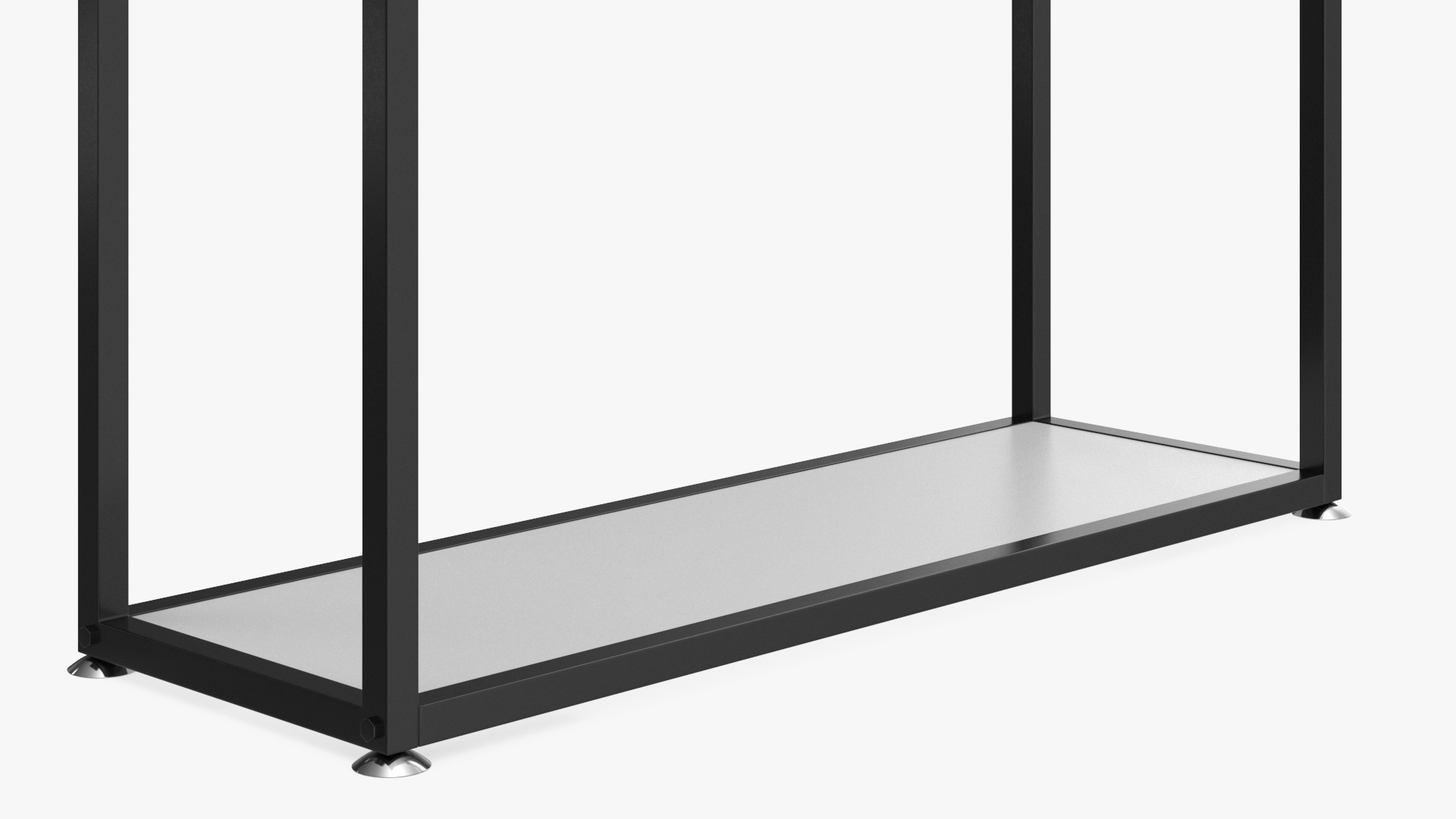 Cloth Rack with Shelf Black 3D