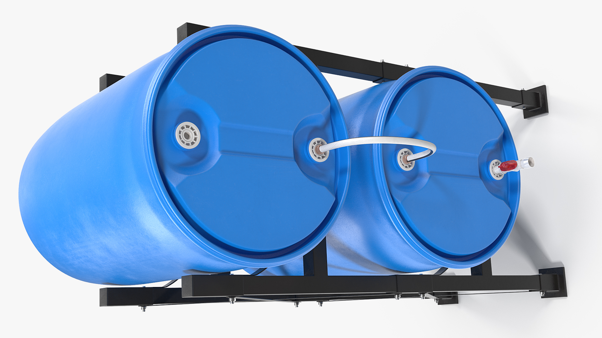 3D Round Plastic Double Barrel Water Storage