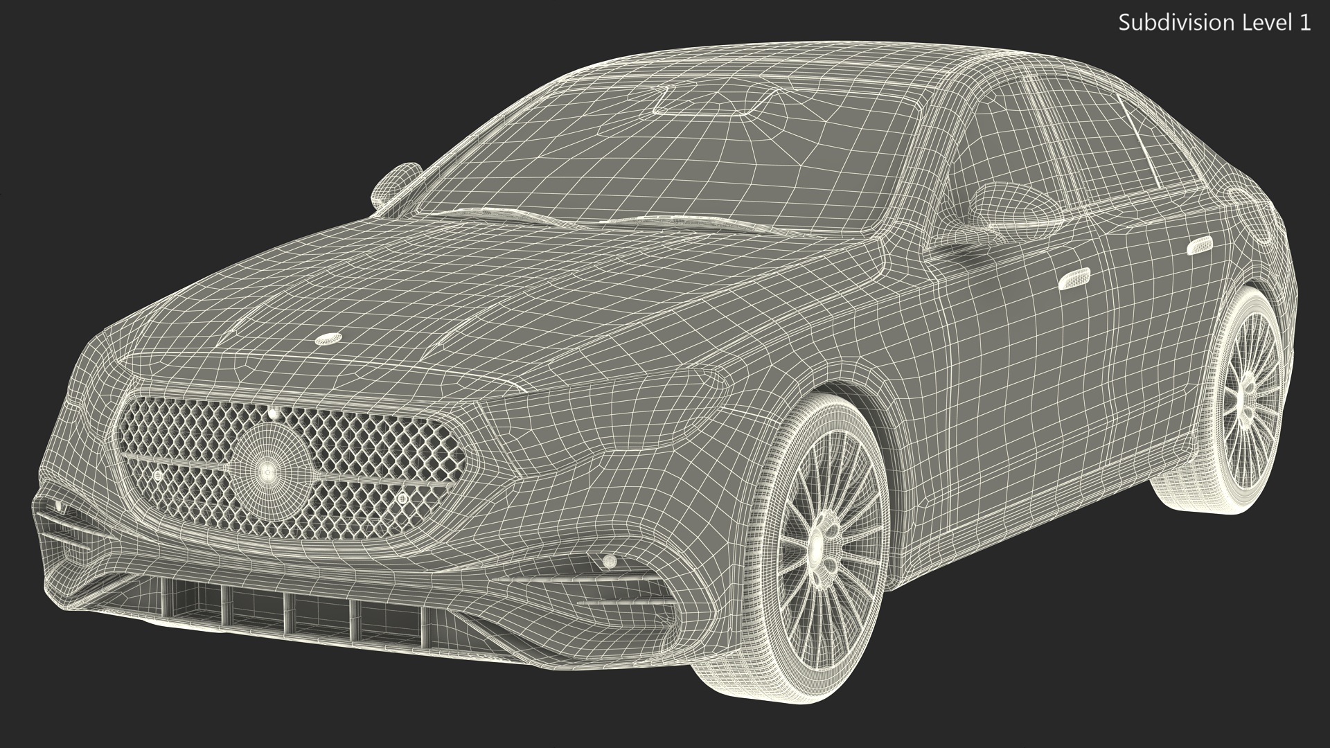 Mercedes E-class Silver Color 3D model