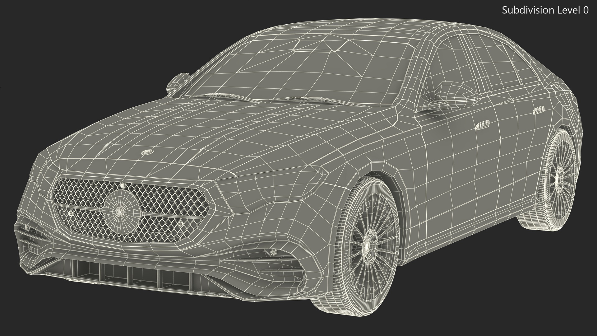 Mercedes E-class Silver Color 3D model