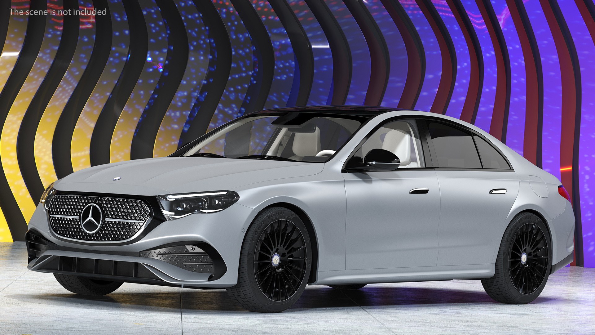 Mercedes E-class Silver Color 3D model