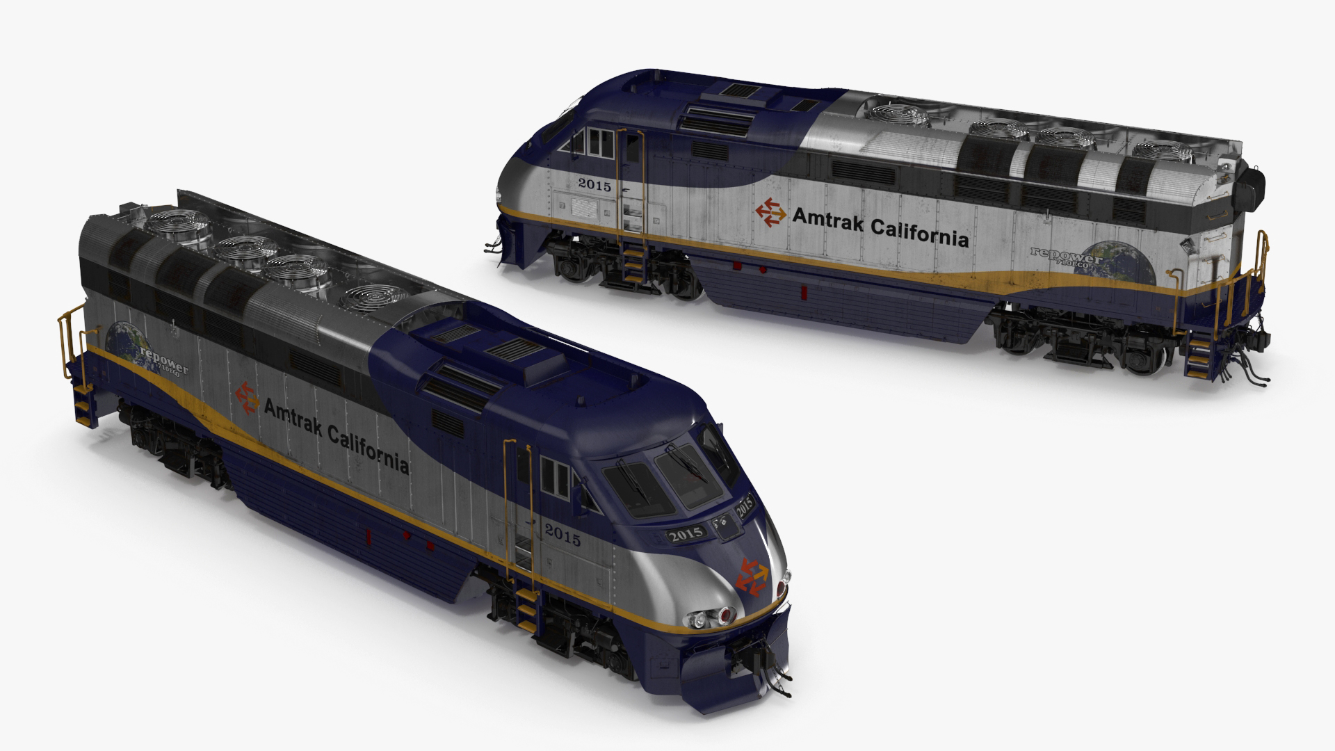 3D Amtrak California Passenger Locomotive model