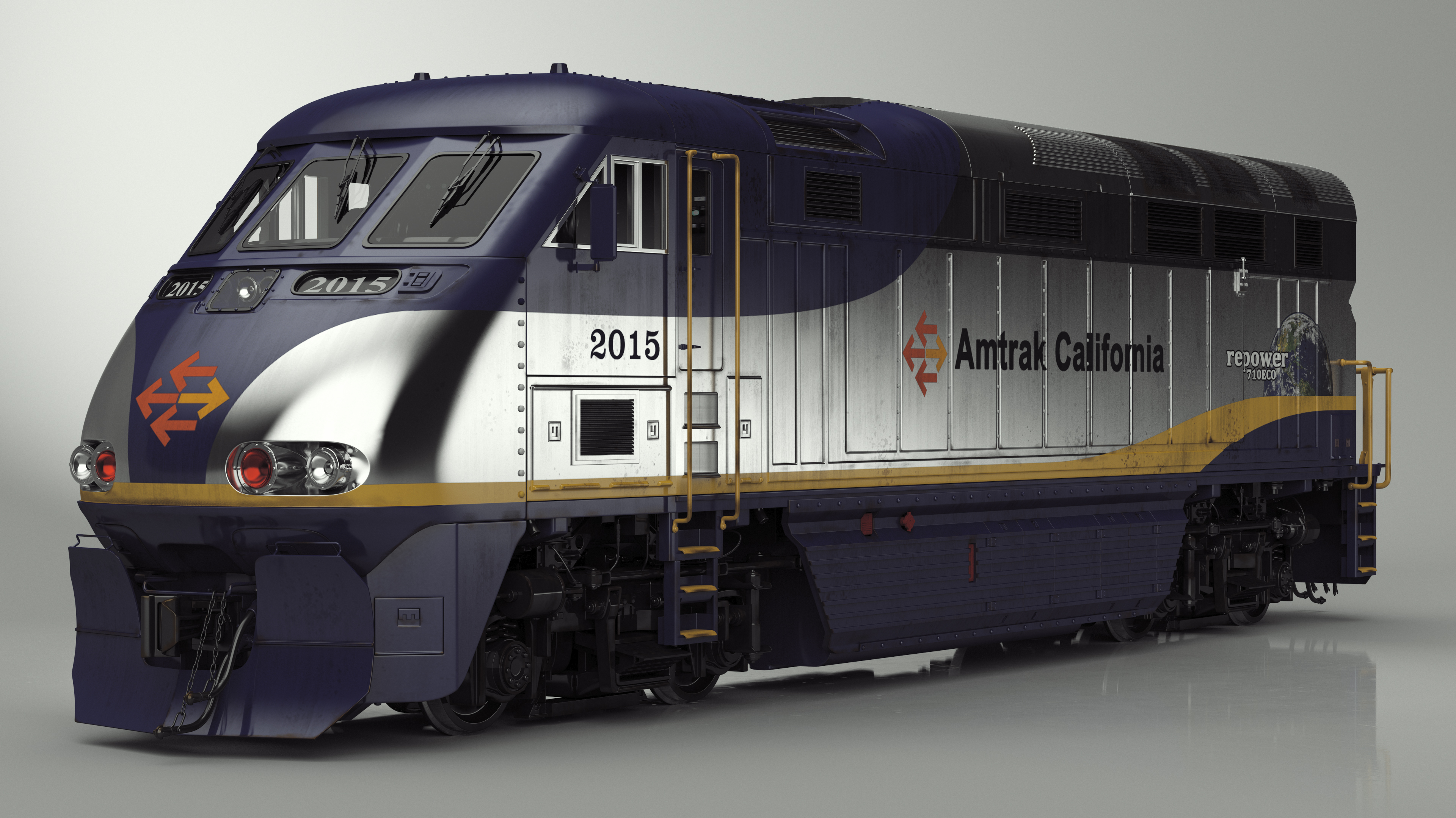 3D Amtrak California Passenger Locomotive model