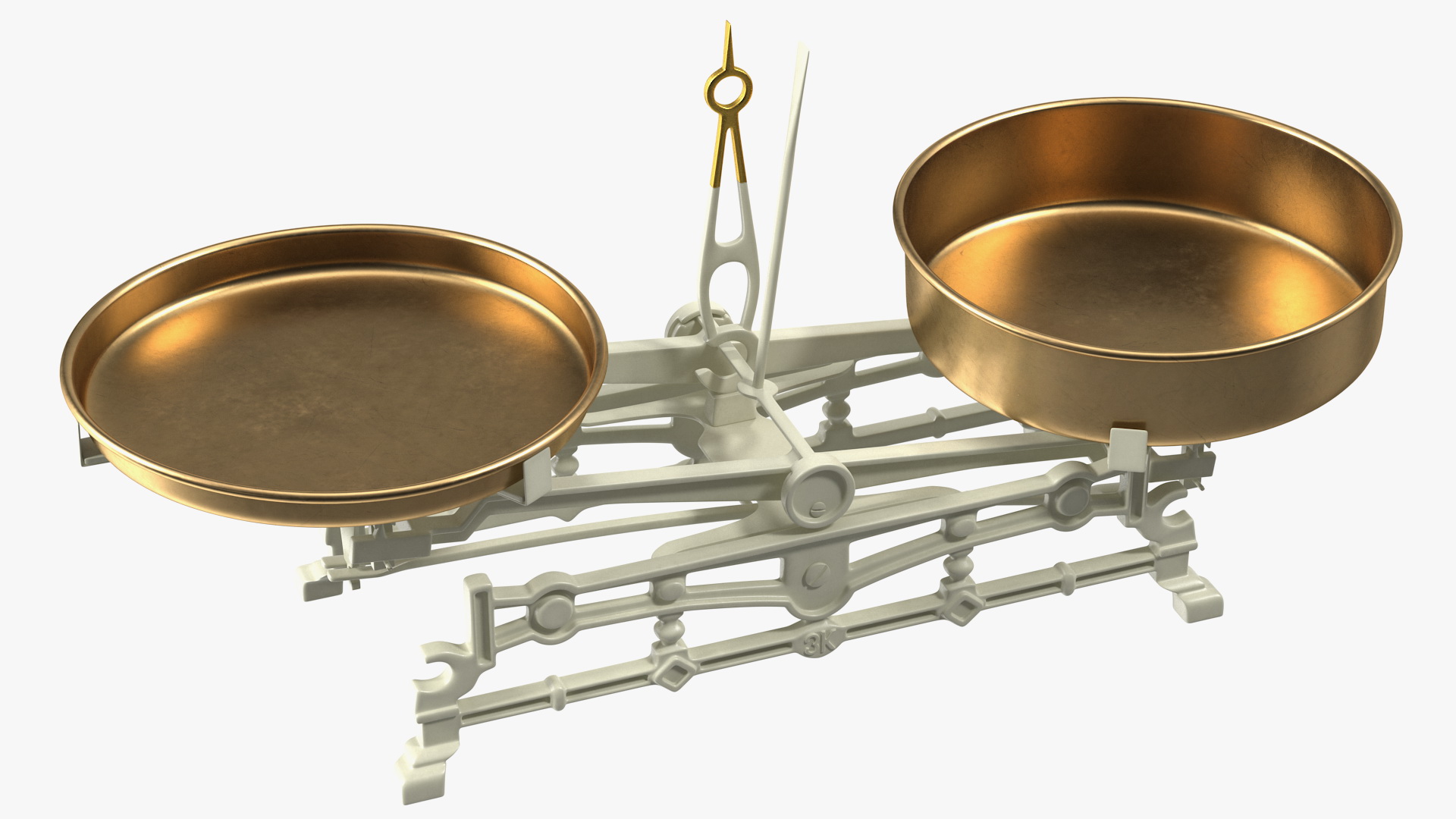 3D Vintage Kitchen Balance Scale Rigged