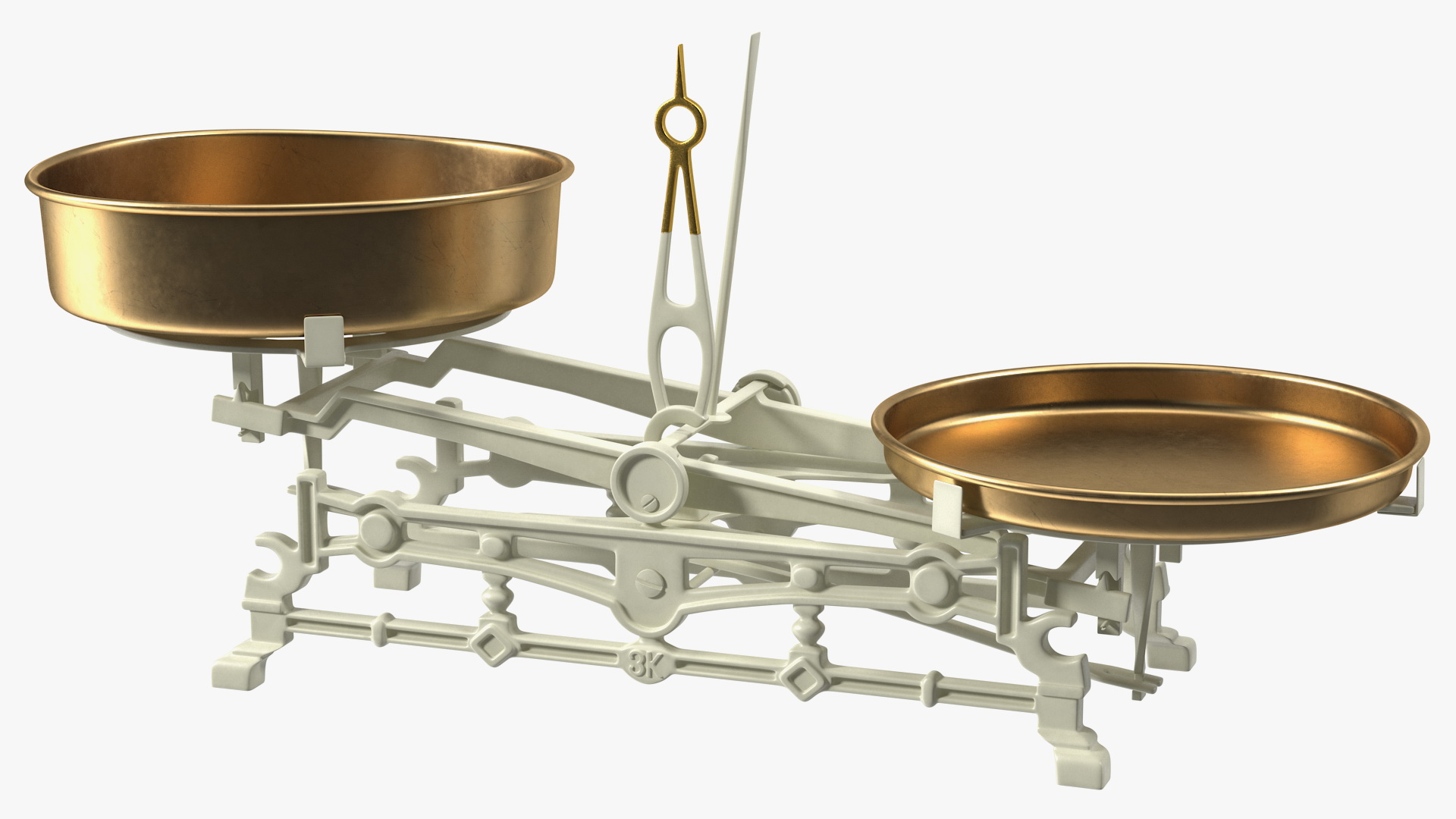 3D Vintage Kitchen Balance Scale Rigged