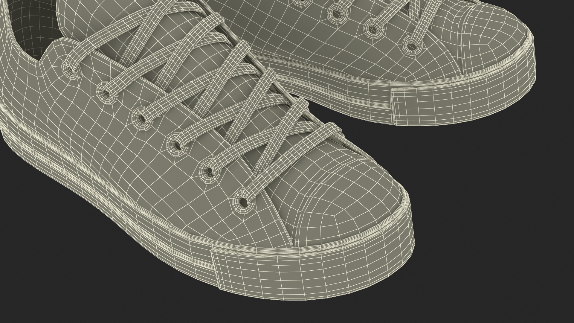 3D Classic Canvas Sneakers model