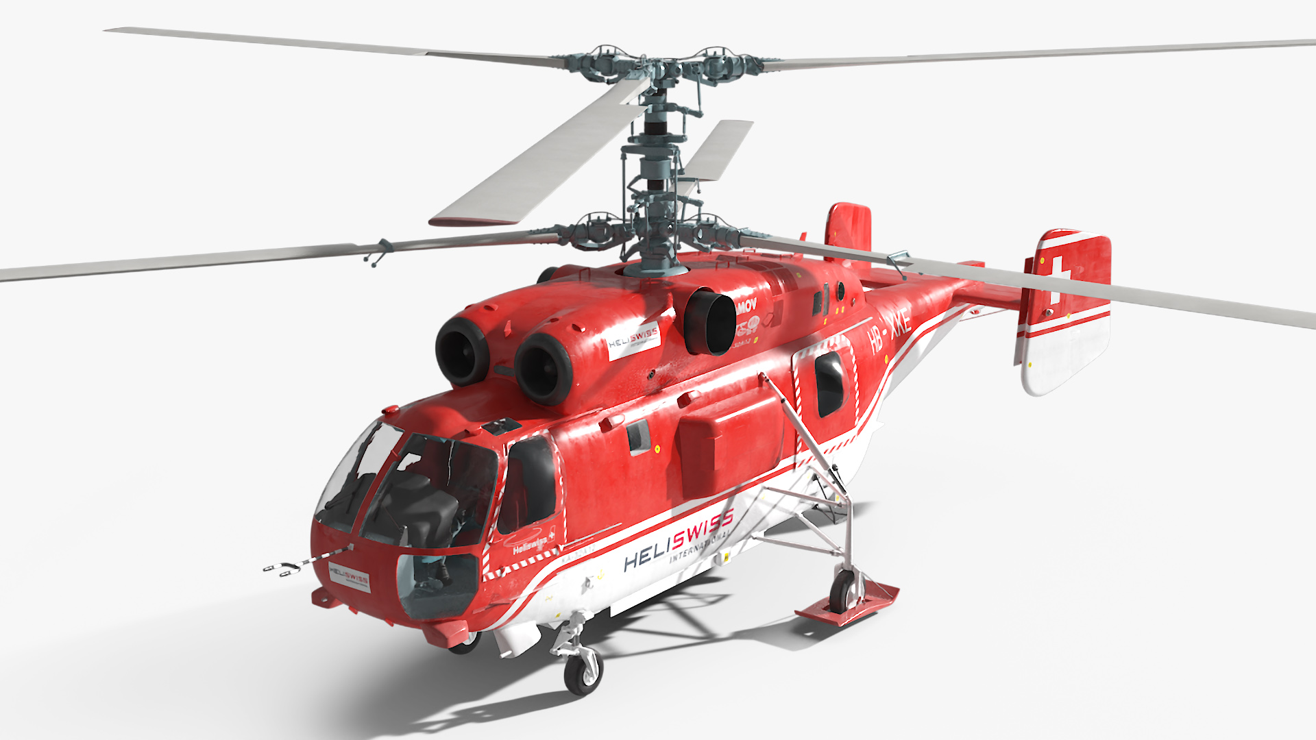 3D model Kamov KA 32 Firefighting Helicopter Simplified Interior