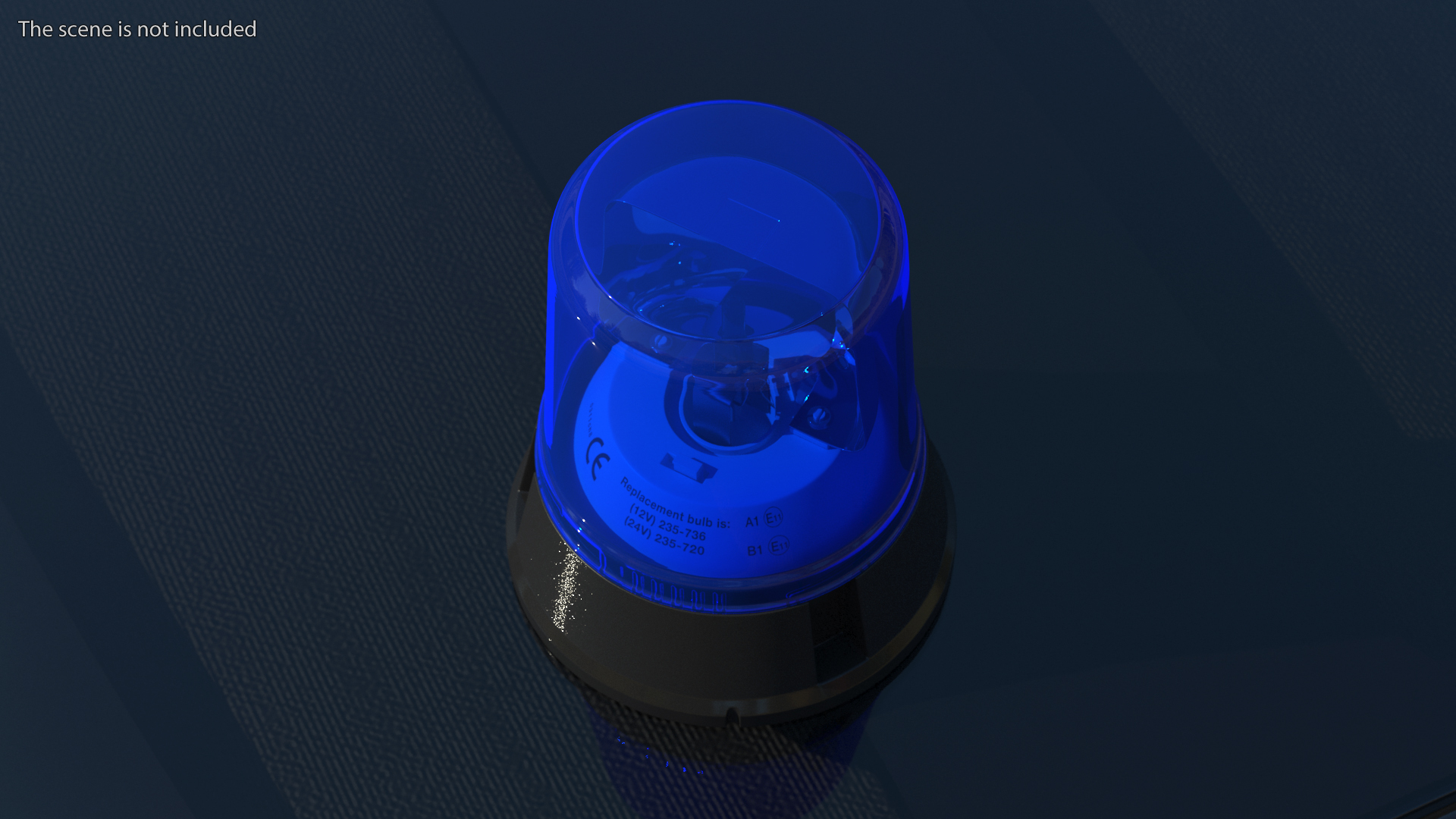Flashing Rotating Beacon Blue 3D model